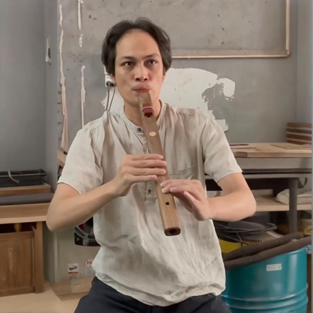 Musical Instrument Indian - فلوت خشبي عمودي بدرجات صوت B/C/D/E/F،
