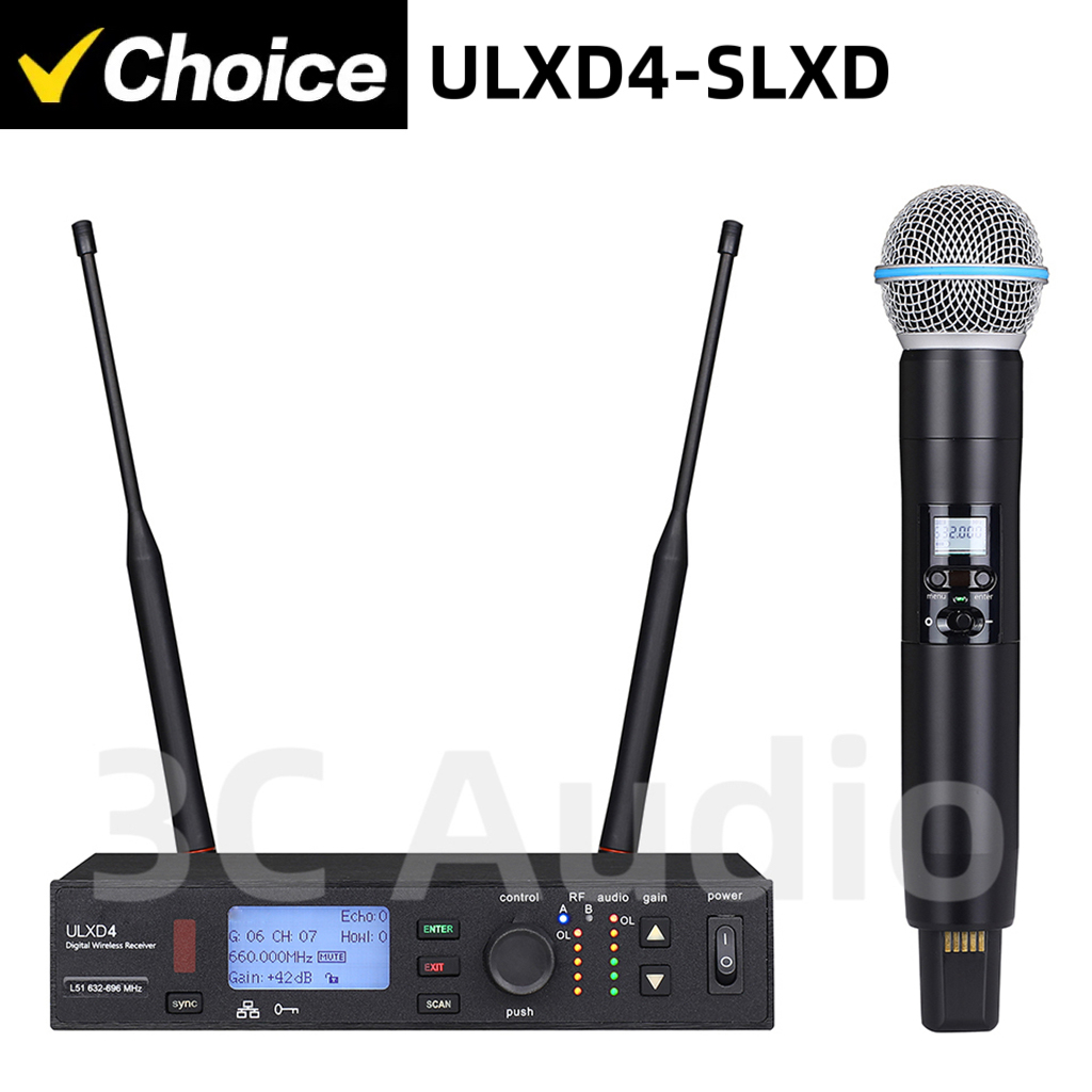 Shure Mic Sm58 - ULXD4-SLXD 500/600 ميجا هرتز ميكروفون لاسلكي