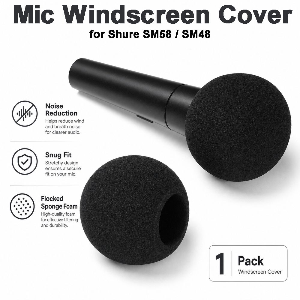 غطاء ميكروفون بديل من الإسفنج  - مراجعة Shure Mic Sm58 وسعره