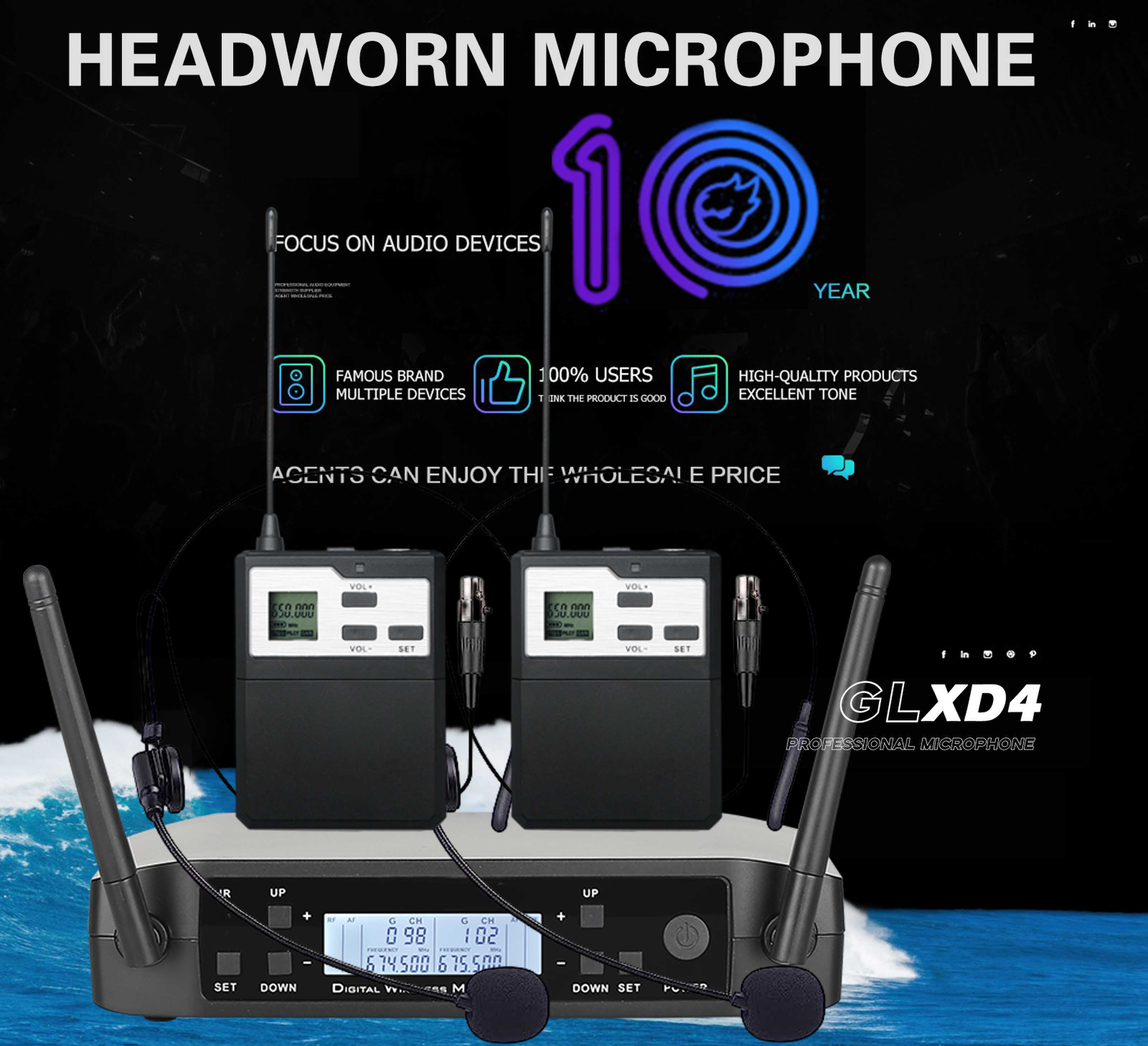 ميكروفون لاسلكي UHF مع نطاق إر - مراجعة Shure Mic Sm58 وسعره