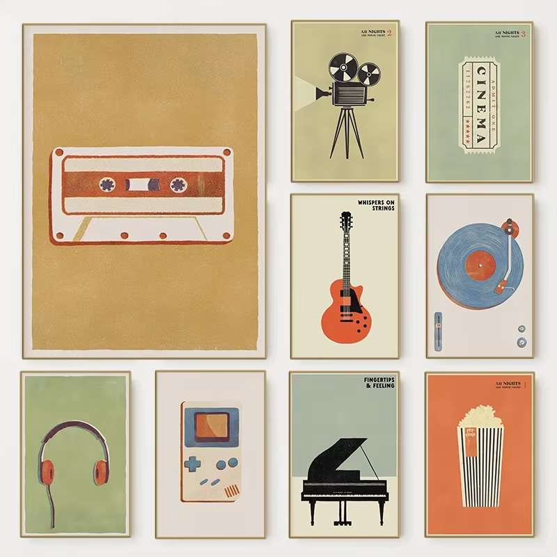 ملصق موسيقى البوب ​​العتيقة عل - مراجعة Musical Instrument Photo وسعره