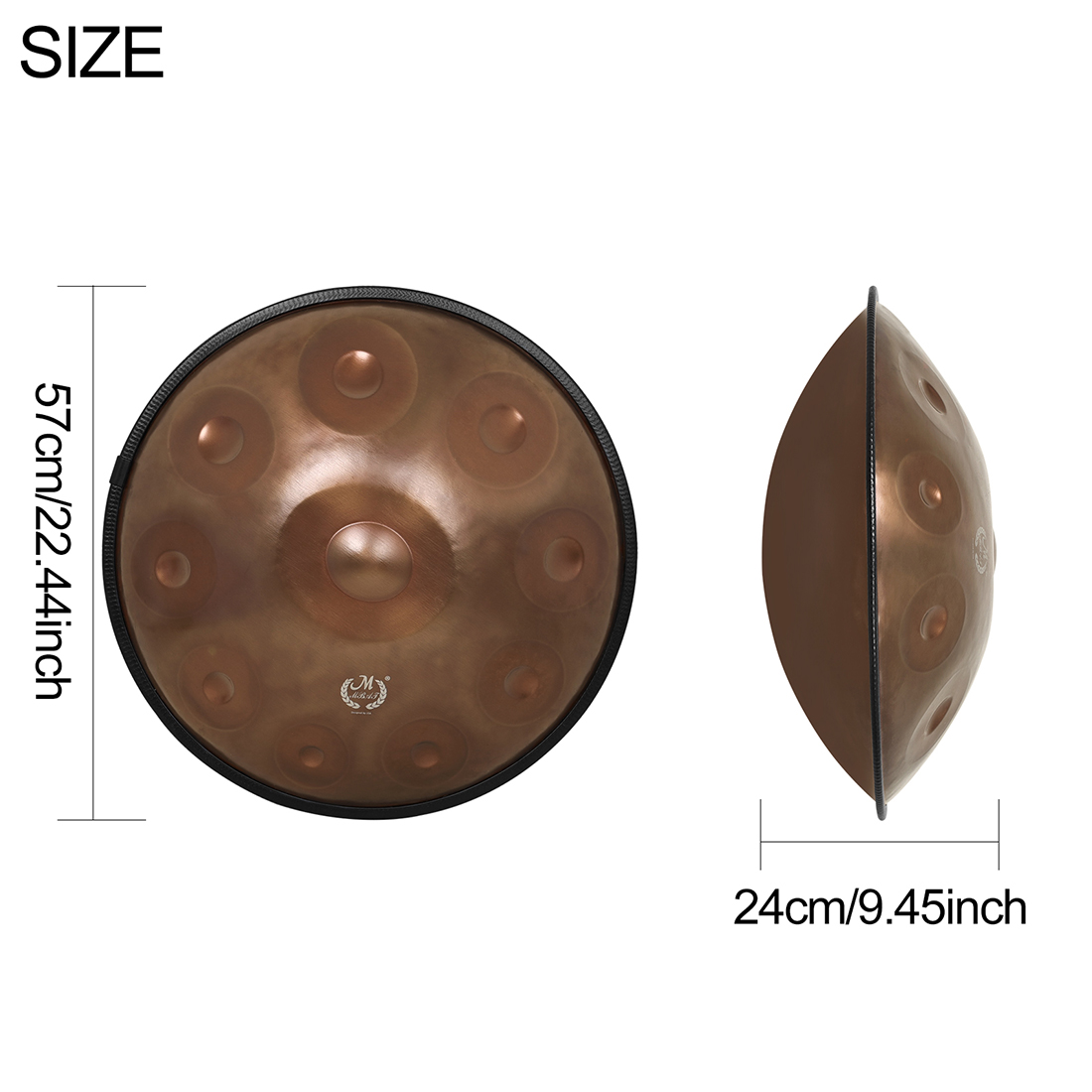 طبل هاندبان من الفولاذ M MBAT  - مراجعة Musical Instrument Handpan وسعره