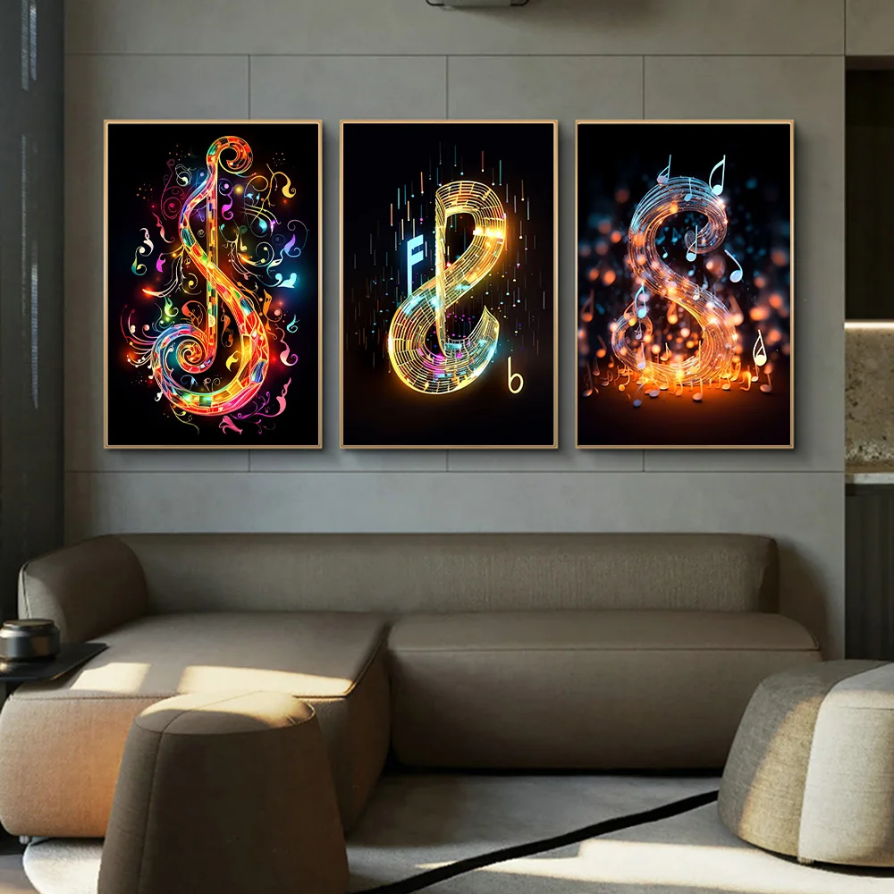 مطبوعات ملصقات موسيقية ملونة ، - مراجعة Musical Instrument Photo وسعره