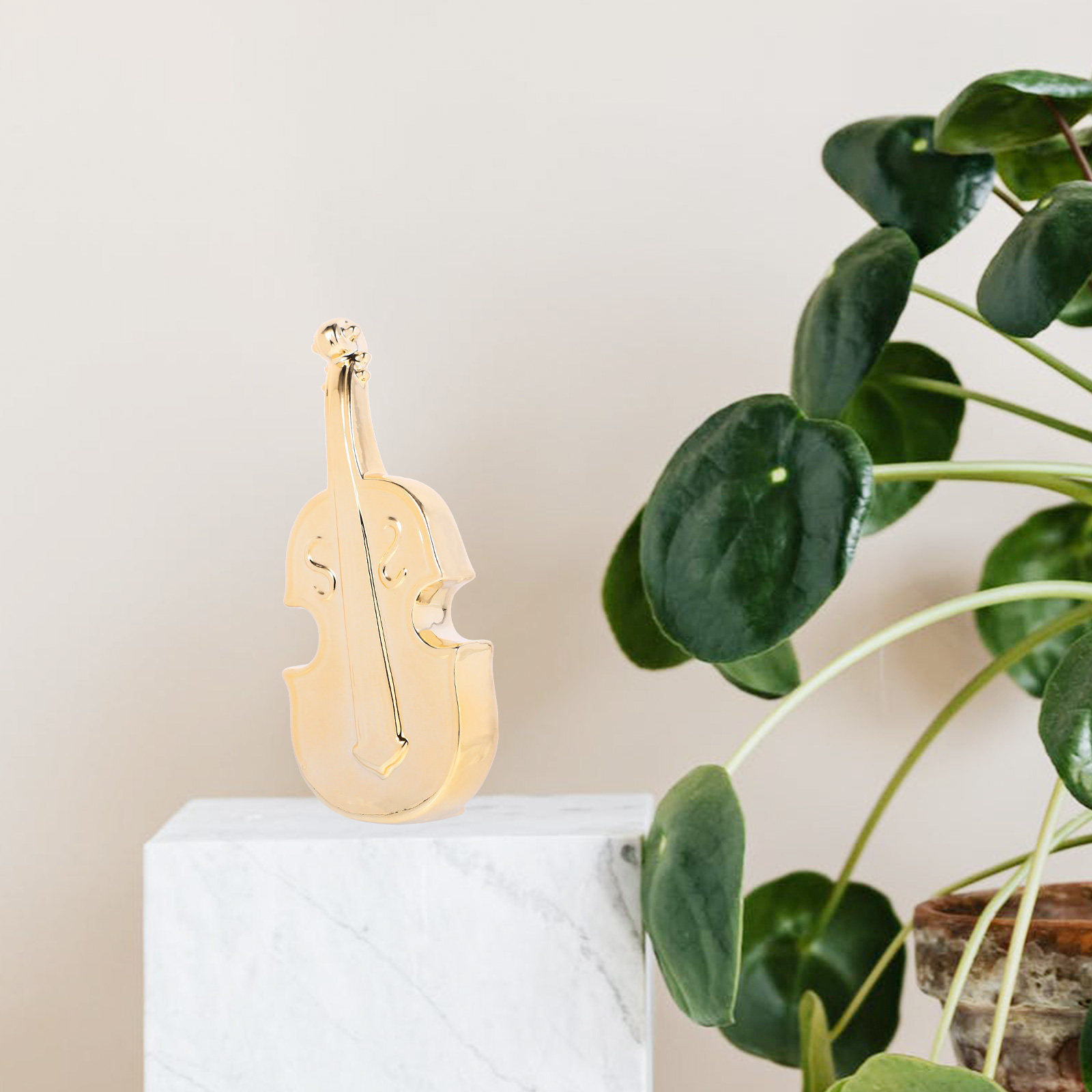 زينة سيراميك على شكل تشيلو واق - مراجعة Musical Instrument Photo وسعره