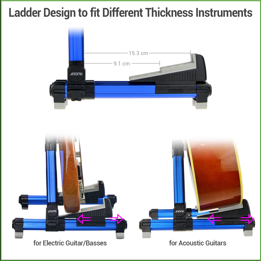 حامل جيتار قابل للطي من الألوم - مراجعة Musical Instrument Types وسعره