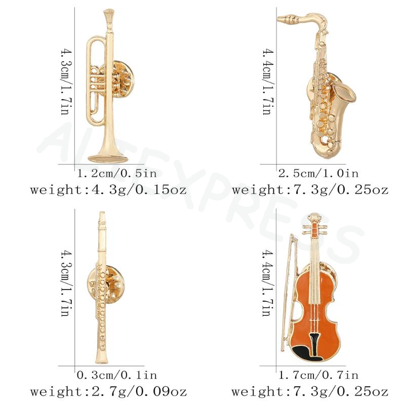 دبابيس معدنية مطلية بالذهب على - مراجعة Musical Instrument In Orchestra وسعره