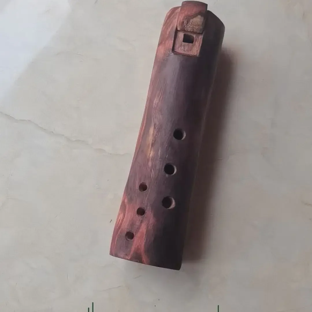 مزمار خشبي مصنوع يدويًا من خشب - مراجعة Musical Instrument Indian وسعره
