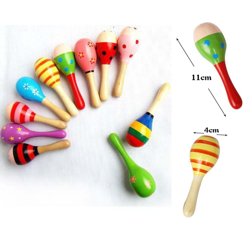 2 قطعة خشخيشات خشبية صغيرة ملو - مراجعة Musical Instrument Rattle وسعره