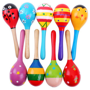 2 قطعة خشخيشات خشبية صغيرة ملو - مراجعة Musical Instrument Rattle وسعره
