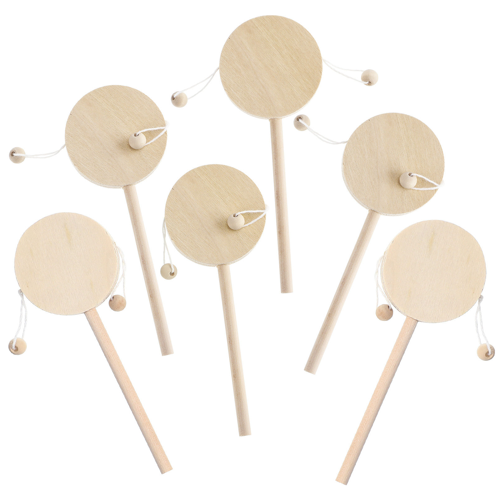 طقم واحد من طبلة الخشخيشة الخش - مراجعة Musical Instrument Rattle وسعره