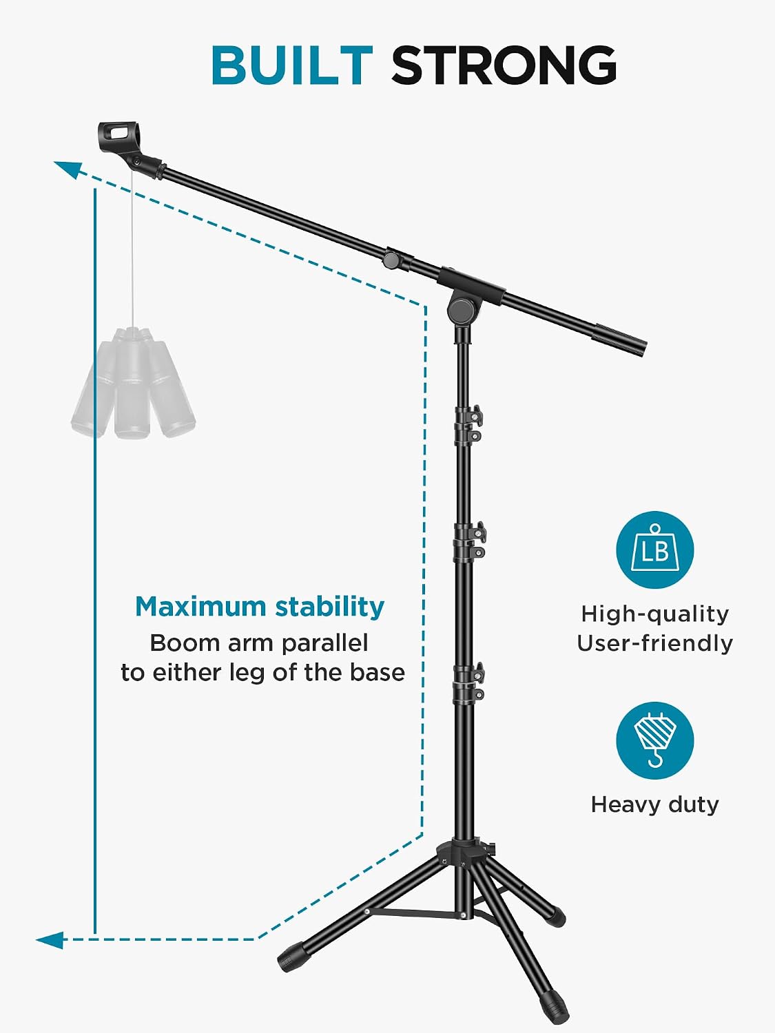 حامل ميكروفون مزدوج مع ذراع قا - مراجعة Shure Mic Sm58 وسعره
